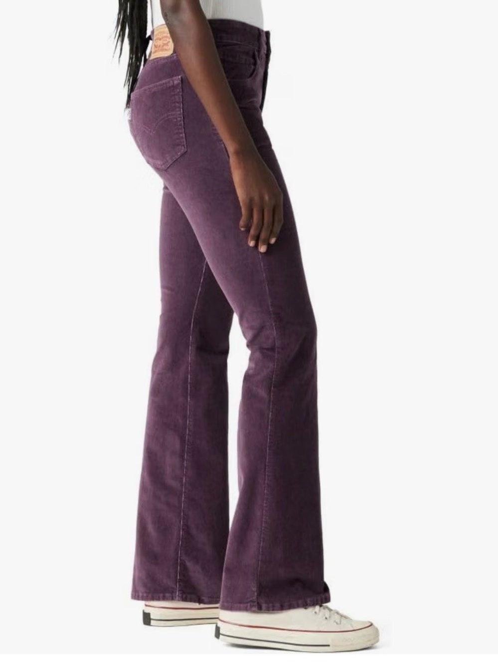 Levi's High-Rise Flare Jeans in Deep Plum